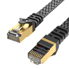 GENERICO - Cable Utp Ponchado Ethernet Cat 8 3m 40 Gbps Trenzado Plano