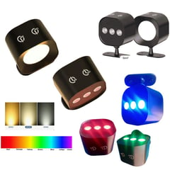 LEDMAX - Lampara De pared Led 360 Recargable 3 Temperaturas+Control RGB