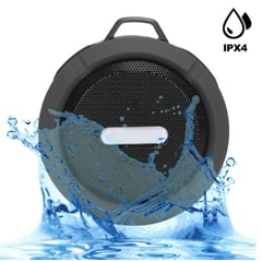 MUSIC - Parlante Bluetooth radio impermeable antishock soporte bici negro