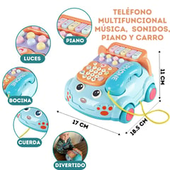 HUANGER - Teléfono musical multifuncional