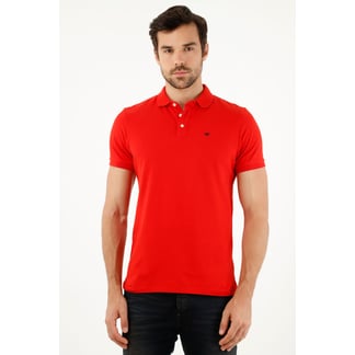 TENNIS - Polo roja Lycra-Algodón para hombre