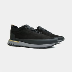 CRYDS INNOVATION IN LEATHER - Deportivo Negro en cuero para hombre CRYDS LEATHER