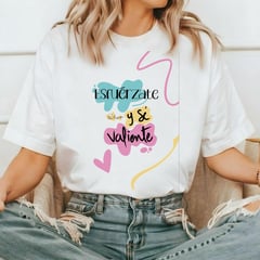 ISMI - Camiseta Mujer Cristiana Manga Corta Fe En Dios