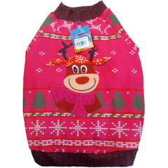 TIENDA MASKOTIKAS - Buso Navideño Jersey para perro y gato Fucsia XL