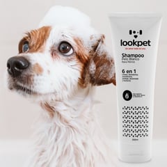 LOOKPET - Shampoo 6en1 Pelo Blanco 250ml