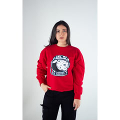 HAKISTORM - Saco Oversized 100% algodón Sweater Astronaut Red