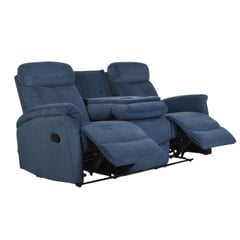 MUEBLES FIOTTI - Sofa Reclinable 3 puestos Azul Fiotti Tinay