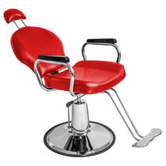 NANOFORT - Silla Sillon Reclinable Barberia Salon Estetica Peluqueria Roja