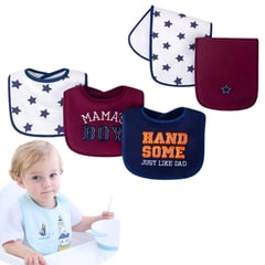 HUDSON - Baberos Para Bebes Impermeable Toalla Tipo Bandana Pack 5pcs