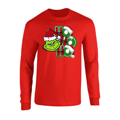 GENERICO - CAMIBUSO NAVIDAD GRINCH NAVIDAD DUENDE HOHO CAMISETA MANGA LARGA