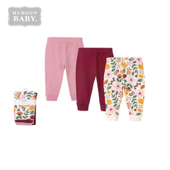 HUDSON - Set Pantalones Para Bebe Niña Ropa Para Bebe 100% Algodon X3