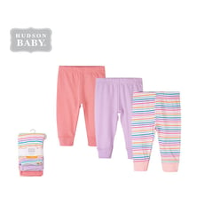 HUDSON - Set Pantalones Para Bebe Niña Ropa Para Bebe 100% Algodon X3