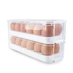 CHEF MASTER - Set x2 Organizador de Huevos Apilables Almacenamiento Seguro