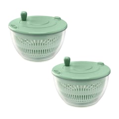 CHEF MASTER - Set x2 Centrífugador de Verduras 3 en 1 Escurridor, Secador