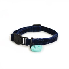 WAWAW - Collar para gato U Terciopelo Azul