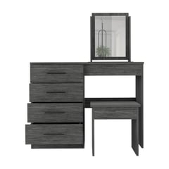 RTA DESIGN - Mueble Tocador WesleyGris con Cuatro Cajones Para Ubicar Maquillaje