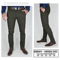 GENERICO - Pantalon dril licrado para hombre clasico colores