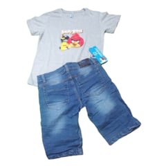 GENERICO - Conjunto Camiseta bermuda en jean Niño