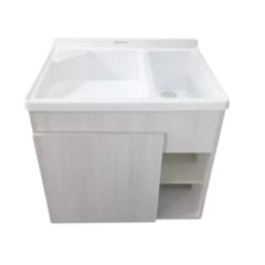 IDEAL - LAVADERO CON MUEBLE EN MADERA COLOR BLANCO 60X50X50