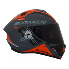 SPARTAN - CASCO MOTO DRAKEN CERTIFICADO TYPE GRIS MATE TALLA M