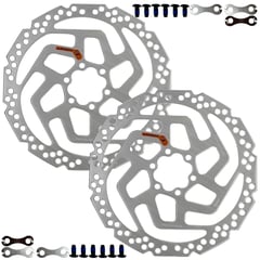 SHIMANO - 2 Discos Rotores Rt26 6 Tornillos 180mm