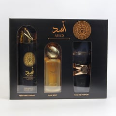 LATTAFA - Estuche Asad Lattafa- Perfume + Body Spray + Perfume Cabello