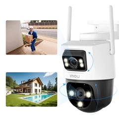 IMOU - Cámara de Seguridad WiFi 360° 5MP + 5MP Exterior Doble Lente Cruiser Dual