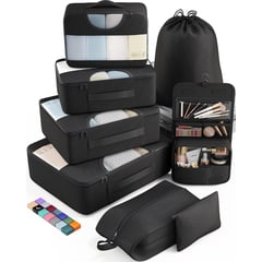 GENERICO - Organizador de equipaje x8 bolsas organizadoras maleta viaje