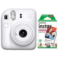 FUJIFILM - Combo Cámara Instantánea Instax Mini 12 Blanca +10 Láminas de Fotos