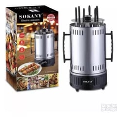 SOKANY - Asador De Pinchos Electrico 6 Pinchos