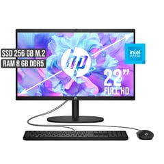 HP - TODO EN UNO INTEL DUAL CORE SSD 256GB RAM 8GB LED 22 FULL HD