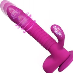 GENERICO - Vibrador Giratorio de Empuje a Control Recargable