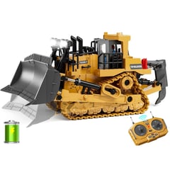 YINGFA - Bulldozer Control Remoto Realista Metal