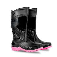 GENERICO - BOTA MOTERA FUCSIA NEGRO