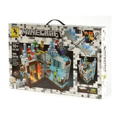 GENERICO - Lego Minecraft Set Blanco 866 Piezas Iluminación LED