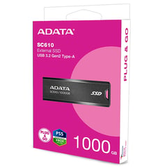 ADATA - Unidad Solida Externa SC610 1TB USB 3.2 (USB-A)