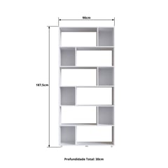 MULTIMUEBLES - BIBLIOTECA NICHOS 736 BLANCA