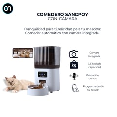 GENERICO - Dispensador Automático comida Perros Gatos Cámara 1080p