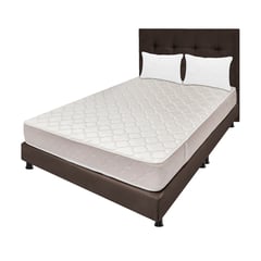 DORMILANDIA - Colchón con Base Cama Semidoble Firmeza Media Espumado Multisleep 120 x 190 cm + 2 Almohadas