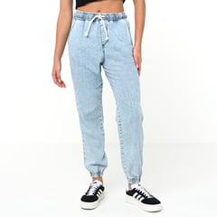 DENIMLAB - Jean Jogger para Mujer Tiro alto de Algodón