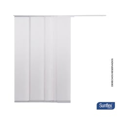 SUNFLEX - Cortina Panel Japonés Blackout Blanco 240 cm de ancho x 220 cm de alto. Cortina Moderna: Cortina para sala, Cortina para estudio, Cortina para alcobas