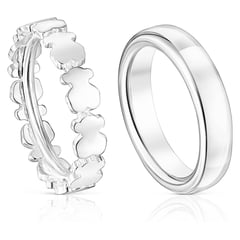 TOUS - Anillo Para Mujer Straight kaos Icon Plata