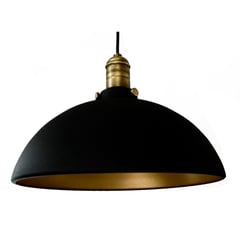 ILUMECO - Lámpara de Techo Decorativa Moderna Colgante Belén Negra 39 x 30 cm