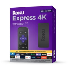 ROKU - Express 4K, dispositivo de streaming |Incluye cable HDMI/USB de alta velocidad y control remoto | Compatible con Alexa, Google Home, Apple Air Play, Apple Home