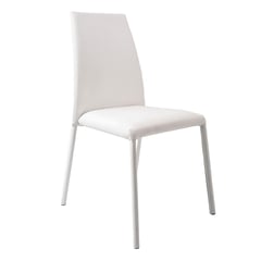 MICA - Silla de Comedor Moderna en Cuerina Blanco (Incluye 1 Silla)