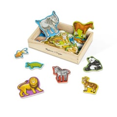 MELISSA & DOUG - Juguete de Bebé Animales Magnéticos Madera