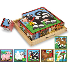 MELISSA & DOUG - Juguete de Bebé Rompecabezas Cubo Granja