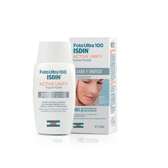 ISDIN - Bloqueador Solar Foto Ultra 100 Active Unify para Todo tipo de piel 50 ml