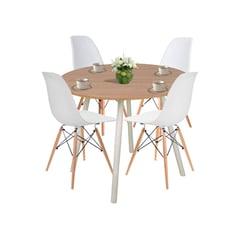 DKO DESIGN - Juego de Comedor Moderno para 4 Personas (Comedor + 4 Sillas)