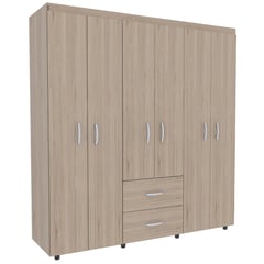 RTA MUEBLES - Closet Moderno en Melamina 6 Puertas 2 Cajones 180 x 170 x 50 cm RTA Design - Mueble